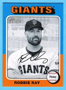 Robbie Ray 2024 Topps Heritage High Number #585 Black & White SP Giants - Picture 1 of 2