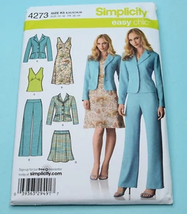 Simplicity Pattern 4273 Misses Jacket Pants Skirt Top Sizes 8-16 FF UC - Picture 1 of 2