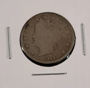 1911 Liberty V Nickel  Antique COIN - Picture 1 of 3