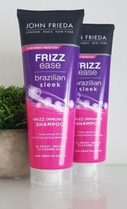 2 x John Frieda Frizz Ease Brazilian Sleek Frizz Immunity Shampoo 250ml - Picture 1 of 2