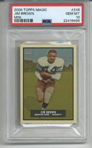 2009 TOPPS MAGIC MINI #248 JIM BROWN CARD CLEVELAND BROWNS PSA 10 LOW POP 3 RARE - Picture 1 of 2