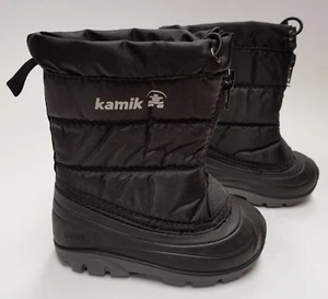 Kamik Icefollies Waterproof Winter Snow Boots Black Toddlers Size 5 - 10 - Picture 1 of 6