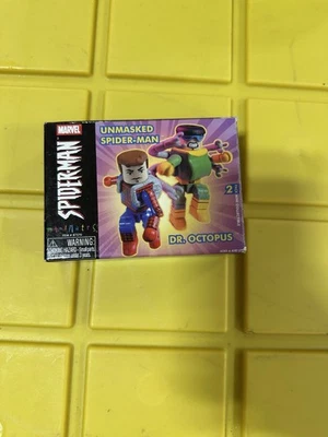 Marvel Minimates Paquete de 2 Doc Ock y Spider-Man Desenmascarado - NUEVO H21 Foto 1 de 2