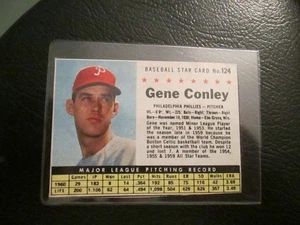 1961 Post Cereal Baseball #124 Gene Conley Philadelphia Phillies Nrmt - Foto 1 di 1