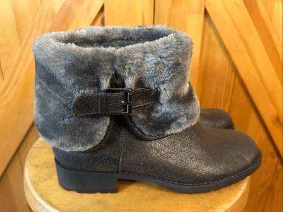 GH Bass & Co Para Mujer 7M ALEXIS Gris Botas Zapatos Piel Sin Cordones Foto 1 de 4