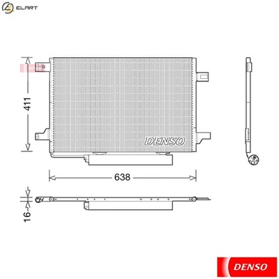 CONDENSER AIR CONDITIONING DCN17004 FOR MERCEDES-BENZ M266.960/980 2.0L 4cyl - Image 1 of 4