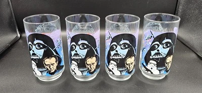 1977 Limited Edition Star Wars Darth Vade Glasses set of 4 Burger King Coca Cola - Image 1 of 4