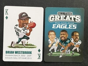 BRIAN WESTBROOK ~ 2025 Eagles All-Time Greats Playing Card ~ K Diamonds - Picture 1 of 1