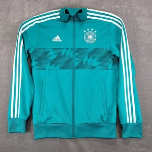Adidas Deutschland Fußballnationalmannschaft Trainingsjacke Herren Größe S türkis weiß - Bild 1 von 11