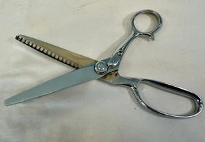 9" Household Pinking Fabric Textile Shears Scissors Sewing Crafts Japan Vintage - Picture 1 of 5
