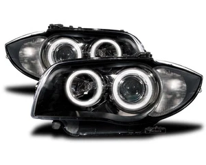 Scheinwerfer for BMW 1 Series 1er E87 E81 2004-2011 Standlichtringen Schwarz AU - Picture 1 of 14