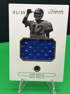 2024 Keepsake Edition Jim Kelly Buffalo Blue Jersey Relic 81/99 MINT 🔥🏈🔥 - Picture 1 of 7