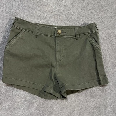 Pantalones Cortos Abercrombie & Fitch Mujer 0 W25 Verde Chino Informal tiro medio Verano Foto 1 de 4