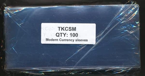 Currency Sleeves for Modern Currency - Pack of 100 - Medium Bill Holder - Picture 1 of 3