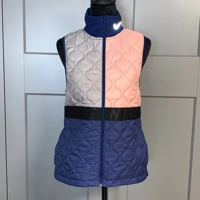 Nike Running Aerolayer Vest Colorblock Quilted Puffer Thermore Womens Small - Image 1 of 4