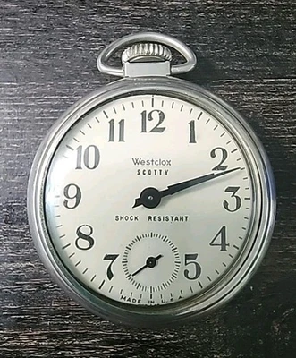 Vintage Westclox Scotty Pocket Watch - Non Working - For Parts and/or Repair - Image 1 of 3