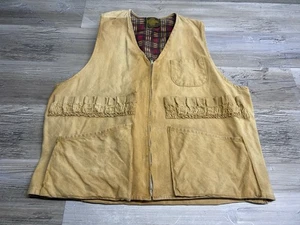 Vintage SAFTBAK Sportsman Hunting Game Shooting Vest Canvas Zip Up Flannel Lined - Picture 1 of 9