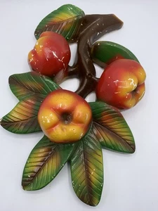 Vintage Chalkware Apple Or Peach Kitchen Decor Grandma Granny’s Decor Memories - Picture 1 of 8