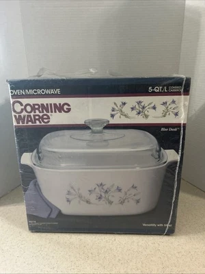 CAZUELA CUBIERTA CORNINGWARE 5 CUARTOS/L "AZUL ANOCHECER" #6017718 1994 NUEVA EN CAJA Foto 1 de 4