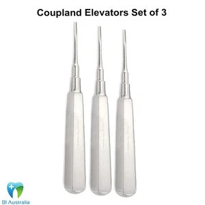 Medical Coupland Elevators Set of 3 Dental Root Elevators Surgical Instruments - Bild 1 von 6
