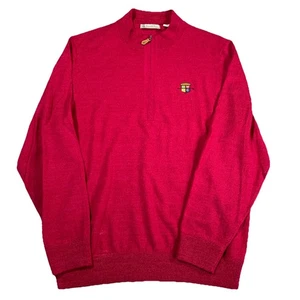 Donald Ross SZ M Italian Merino Wool 1/2 Zip Sweater OLD WARSON COUNTRY CLUB - Picture 1 of 9