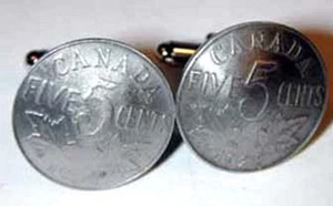 Kanada antike Nickel Manschettenknöpfe - historisch! - Bild 1 von 2