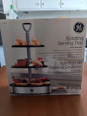GE Rotating Serving Three Tier Tray Plug In or Battery Power 169146 New - Image 1 of 3