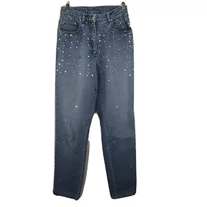 Jeans vintage Newport News Bling borchie gamba affusolata taglia 6 mamma vita alta anni 80 - Foto 1 di 9