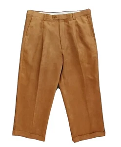 INSERCH Men's 38 Copper Pleated Cuffed Pant Micro Polyester - Picture 1 of 12