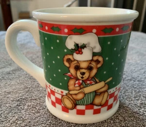 Vintage Weihnachten Weihnachten Bär Kaffeetasse Becher Renaissance Karten PAPIER Japan - Bild 1 von 7