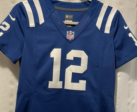 Indianapolis Colts Andrew Luck Blue NFL Jersey  Women’s Size Small Nike On Field Cover