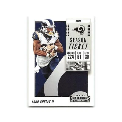 Todd Gurley II 2018 Panini Contenders #46 Los Angeles Rams Football Card NM - Image 1 of 3