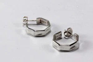 PENDIENTES ARO IPPOLITA PLATA ESTERLINA 925 FORMA HEXAGONAL 0,76 PULGADAS - Imagen 1 de 4