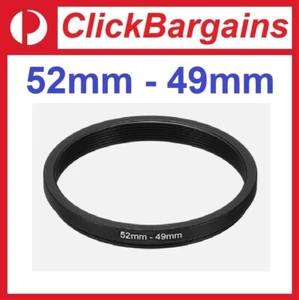 Anillo adaptador filtro lente cámara de metal reductor 52 mm a 49 mm/paso 52-49 mm - Imagen 1 de 3