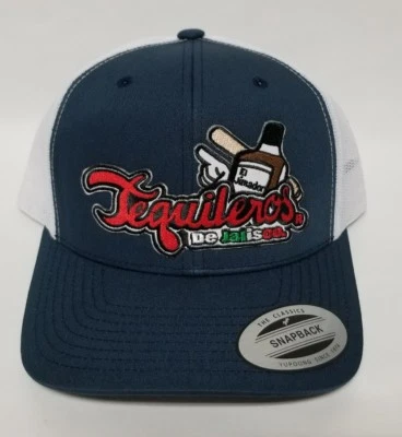 TEQUILEROS DE JALISCO HAT NAVY WHITE  MESH TRUCKER   SNAP BACK ADJUSTABLE  NEW.  - Image 1 of 2