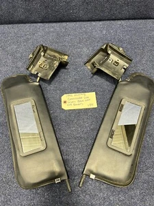 87-93 Ford Mustang Convertible Sun Visors Visor Set Pair Oem Foxbody Black Lx Gt - Picture 1 of 23