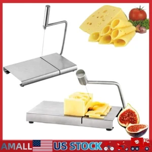 Cheese Slicer Cutter Board Cutting Kitchen Hand Tool Stainless Steel Wire Slicer - Picture 1 of 15