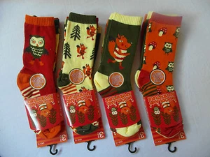 WOODLAND ADVENTURE- OWLS, FOXES 3-pk Everyday use Socks for Kids - Mixed designs - Picture 1 of 1