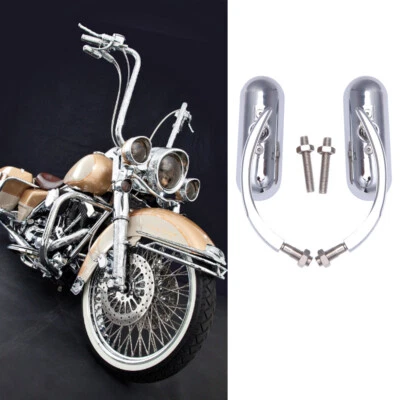 Chrome Motorcycle Mirrors For Harley Davidson Road King Street Glide Softail US - Image 1 of 4