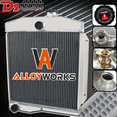 Radiador de alumínio 3 fileiras ajuste 1955 Jeep Willys 1959-1971 1970 Jeep CJ3 CJ5 CJ6 MT - Imagem 1 de 4