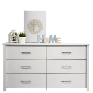 6-Drawer Dresser Buffet Wood Storage Cabinet for Bedroom Living Room or Office - Picture 1 of 3