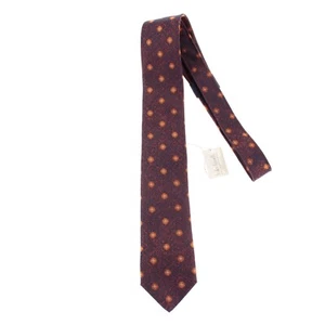 Italo Ferretti NWT 100% Silk Tie in Iridescent Blue/Orange with Floral Shapes - Picture 1 of 9