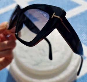 Occhiali da sole Tom Ford 'Wyatt FT 0871 01B' nero/viola Made in Italy ***RARI - Foto 1 di 13