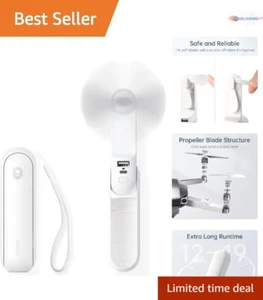 Mini Handheld Fan ABs 4.7 Inches Rechargeable, Pocket Power Bank, Essential Gift - Picture 1 of 9
