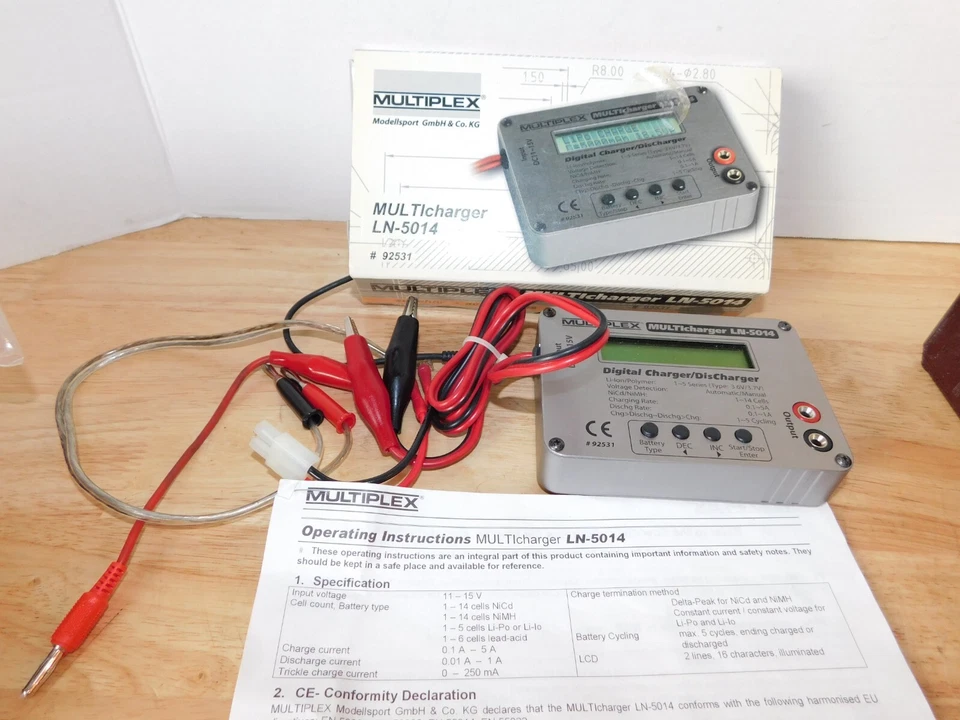 Multiplex Multicharger Digital Charger LN-5014 * NiCd NiMH LiPo Li-Ion Pb, 6/39 - Image 1 of 4