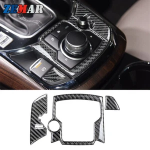 Cubierta de marco de panel de control multimedia de fibra de carbono para Mazda CX-9 2016-2022 - Imagen 1 de 11