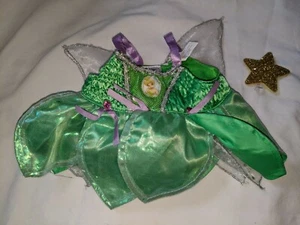 Build A Bear Tinker Bell Dress Outfit Costume Disney Wings Green - Picture 1 of 3