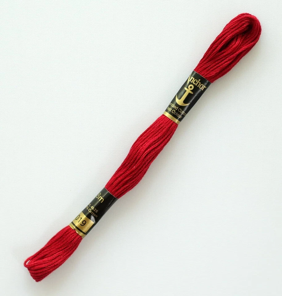 Anchor Cotton Threads for Embroidery Shade 019 Burgundy Medium - Image 1 of 1