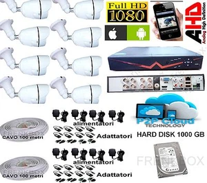 Kit videosorveglianza 6 telecamere completo di tutto pronto all uso +20 VENDUTI - Foto 1 di 4