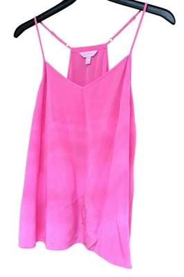 Lilly Pulitzer 100% Silk Barbie Adjustable Top Pink Size Medium - Image 1 of 4